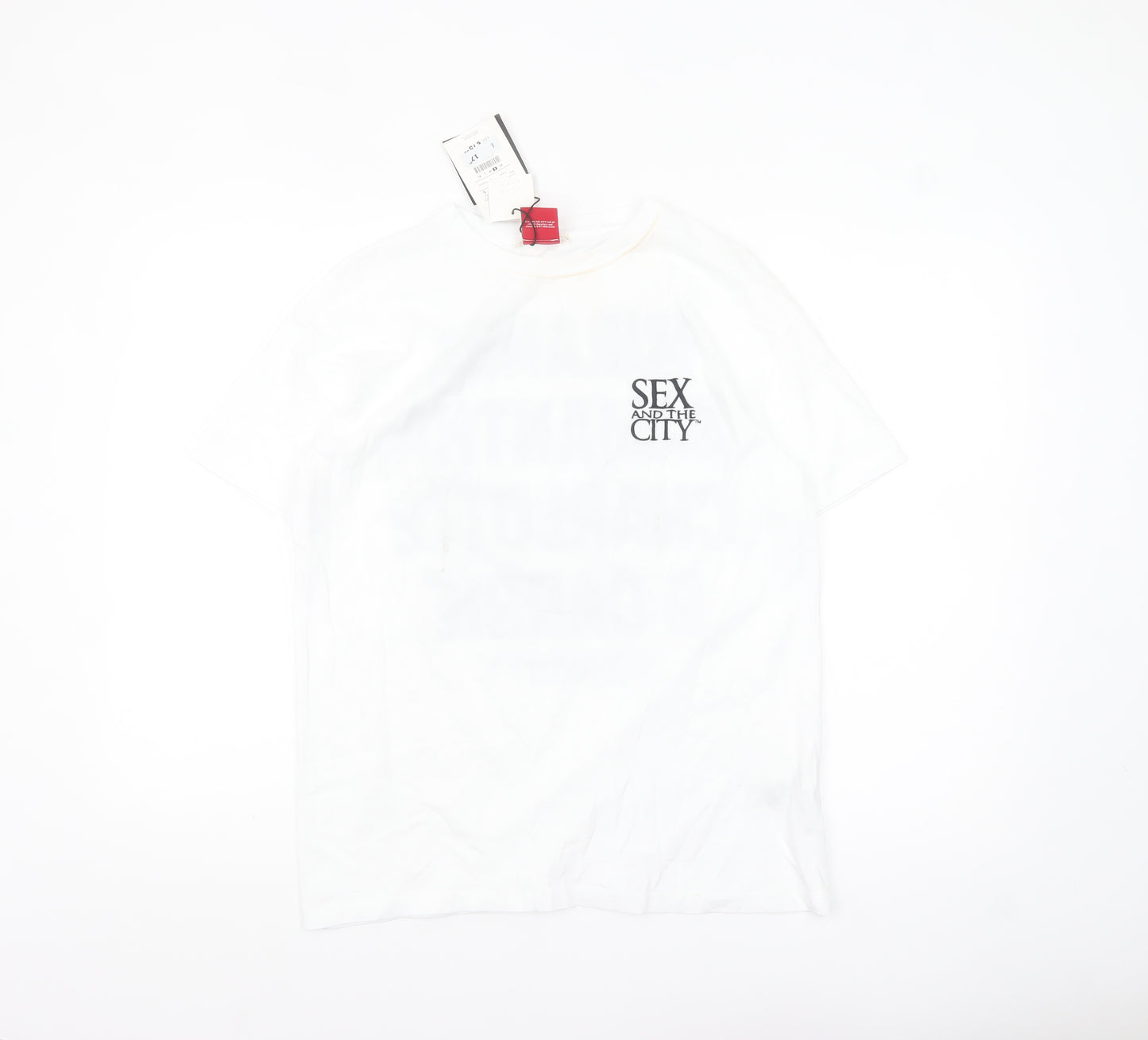 Pull & Bear Women’s White Sex and the City T-Shirt Size S