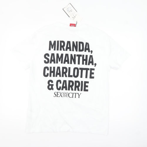 Pull & Bear Women’s White Sex and the City T-Shirt Size S