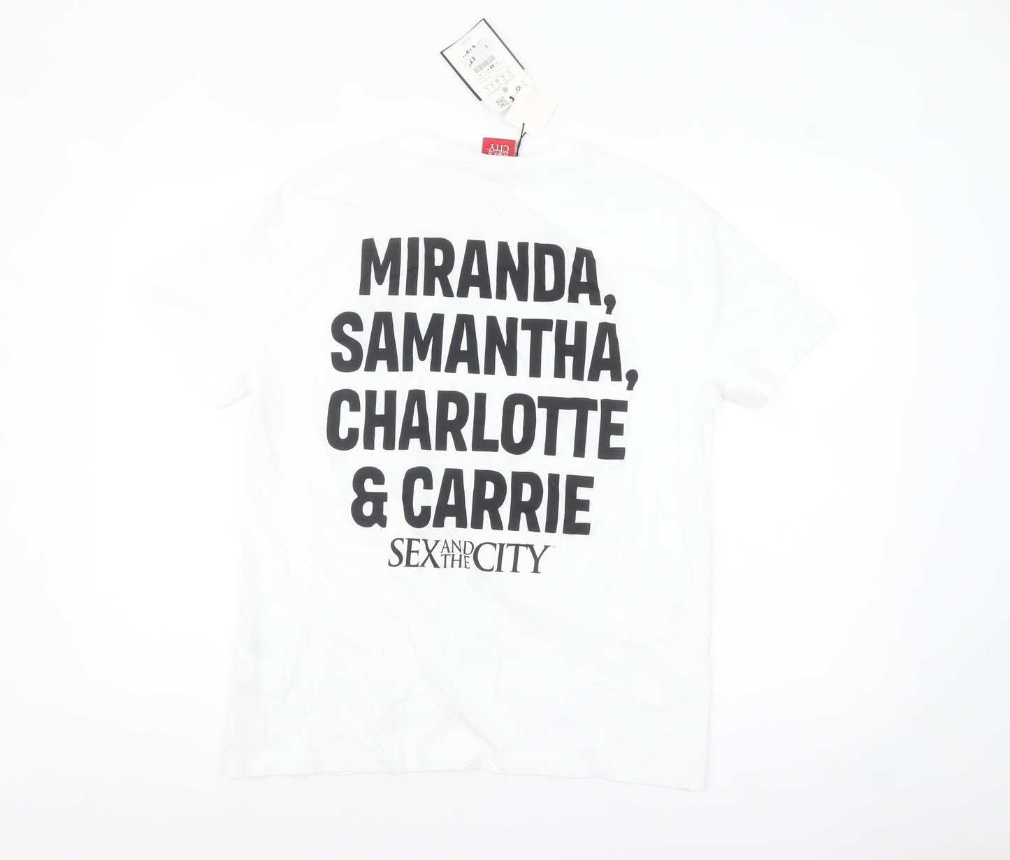 Pull & Bear Women’s White Sex and the City T-Shirt Size S