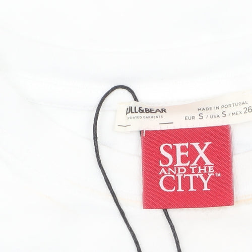 Pull & Bear Women’s White Sex and the City T-Shirt Size S