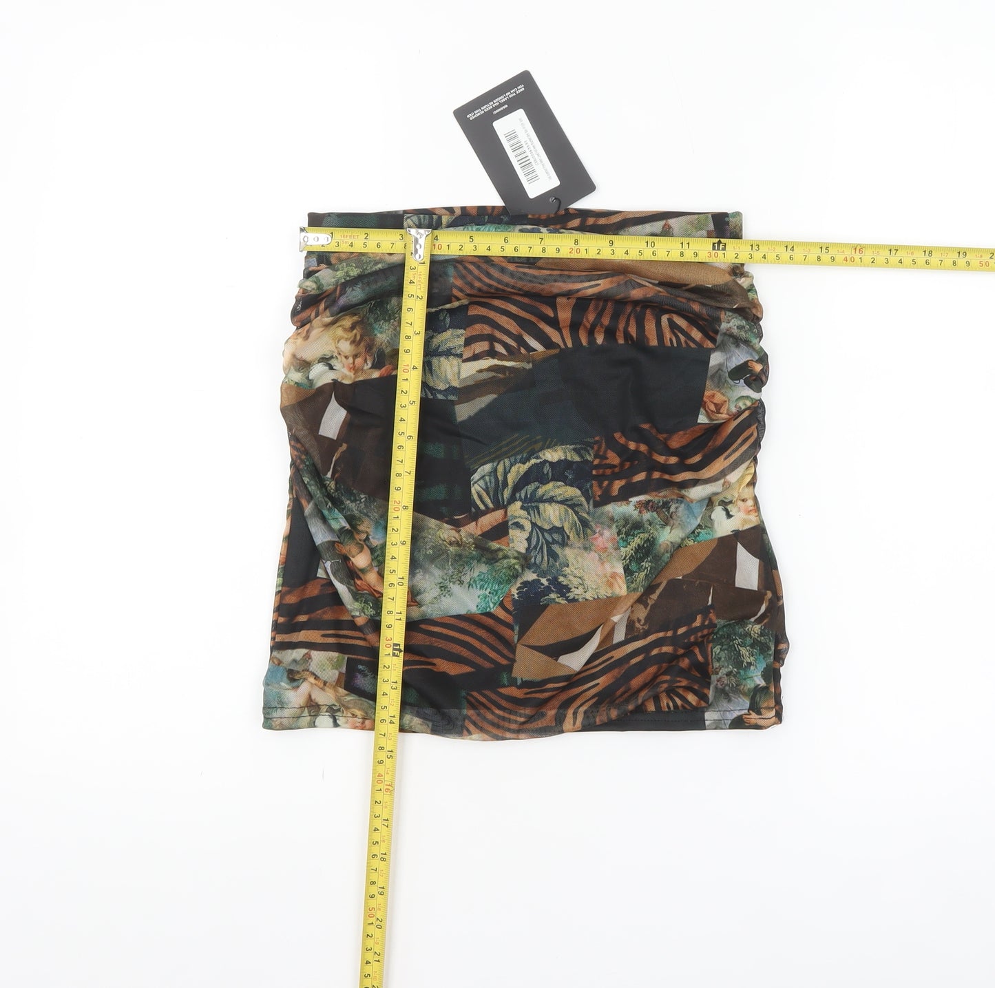 PrettyLittleThing Womens Multicoloured Animal Print Mini Skirt Size 10