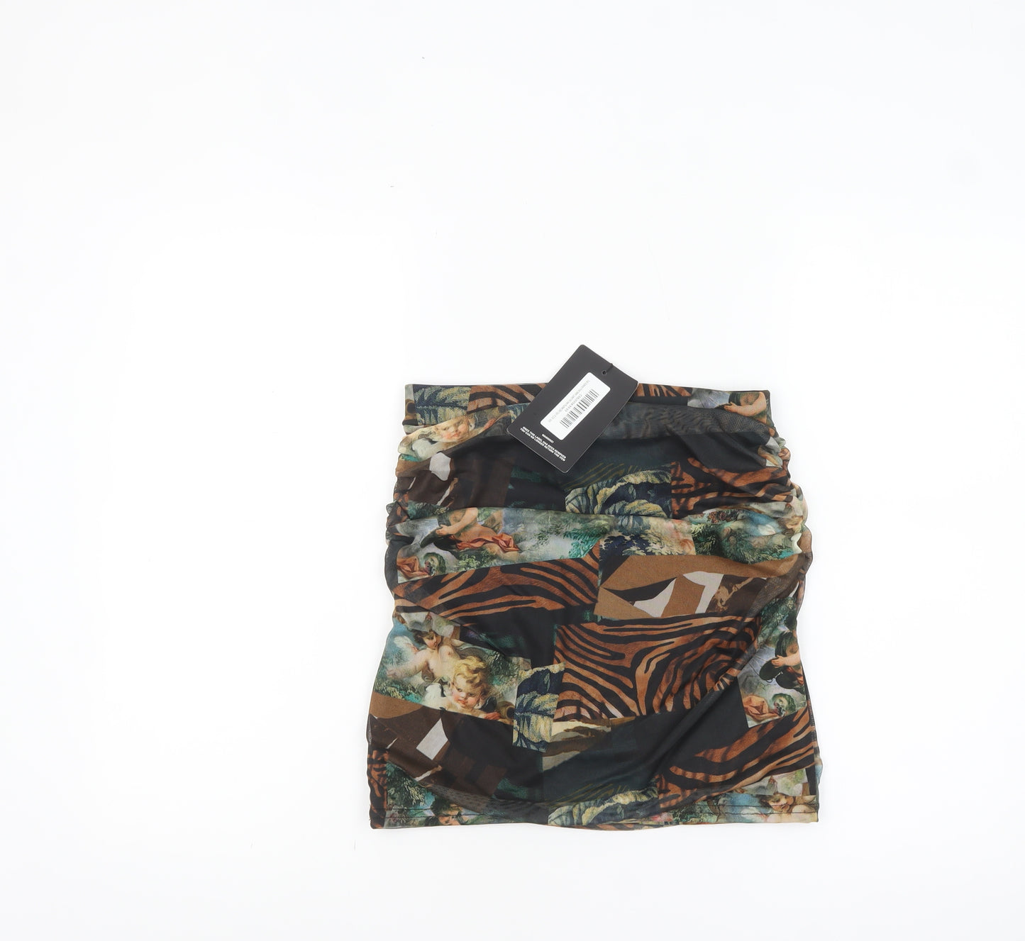 PrettyLittleThing Womens Multicoloured Animal Print Mini Skirt Size 10