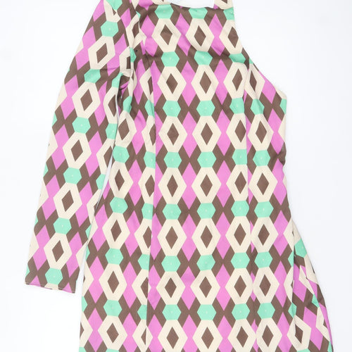 Zara Women Multicoloured Geometric Shift Dress Size 12