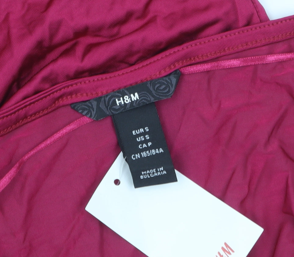 H&M Women's Pink Sleeveless Cowl Neck Camisole Top Size S