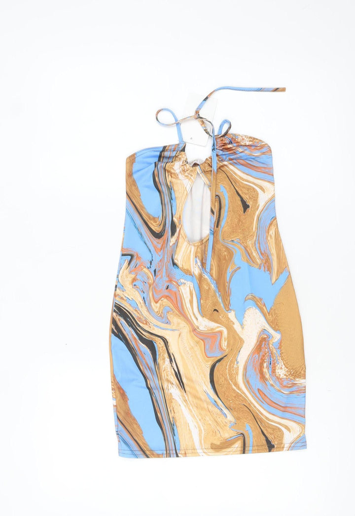Femme Luxe Women’s Multicoloured Size 6 Halter Bodycon Dress