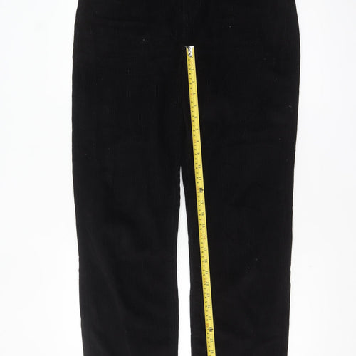 PrettyLittleThing Women's Black Corduroy Chino Trousers Size 12