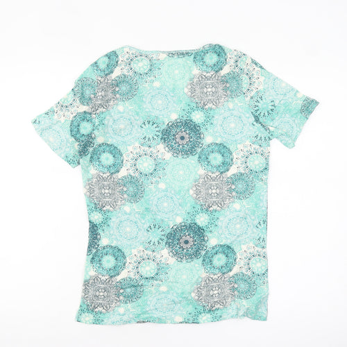 Damart Women’s Blue Floral Short Sleeve T-Shirt Size S