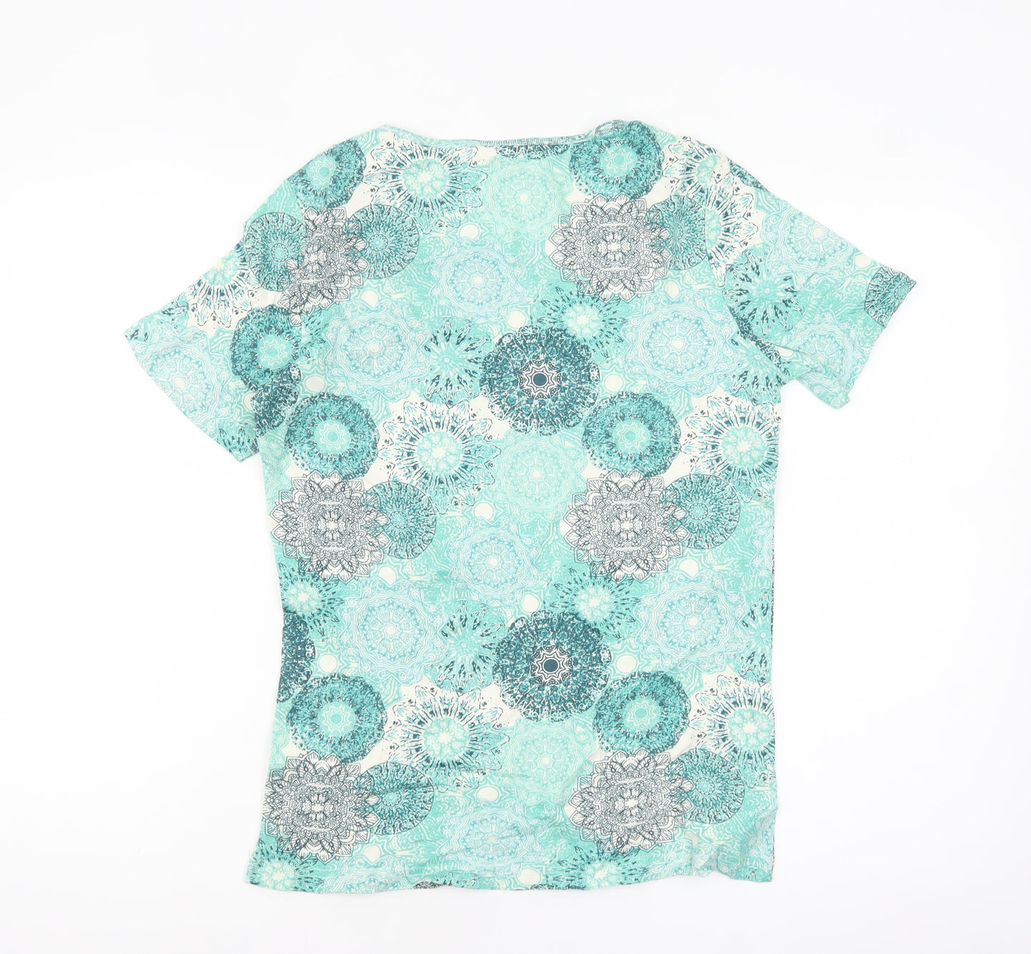 Damart Women’s Blue Floral Short Sleeve T-Shirt Size S