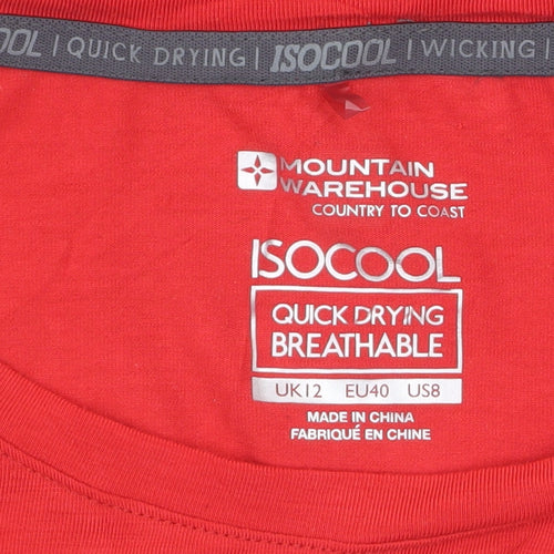 Mountain Warehouse Women’s Red Size 12 Isocool Quick Dry T-Shirt