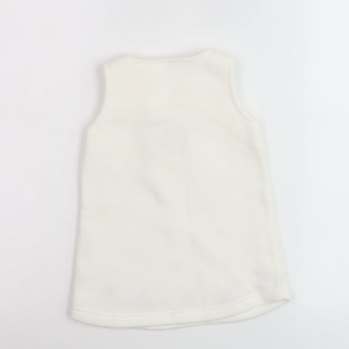 Minimode Unisex Baby Ivory Fleece Pinafore Dress 3-6 Months Hedgehog Embroidered