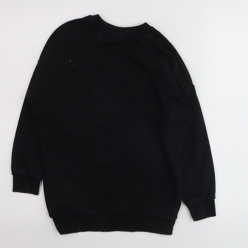 Barbie Girls Black Pullover Sweatshirt 13-14 Years Logo Graphic Print