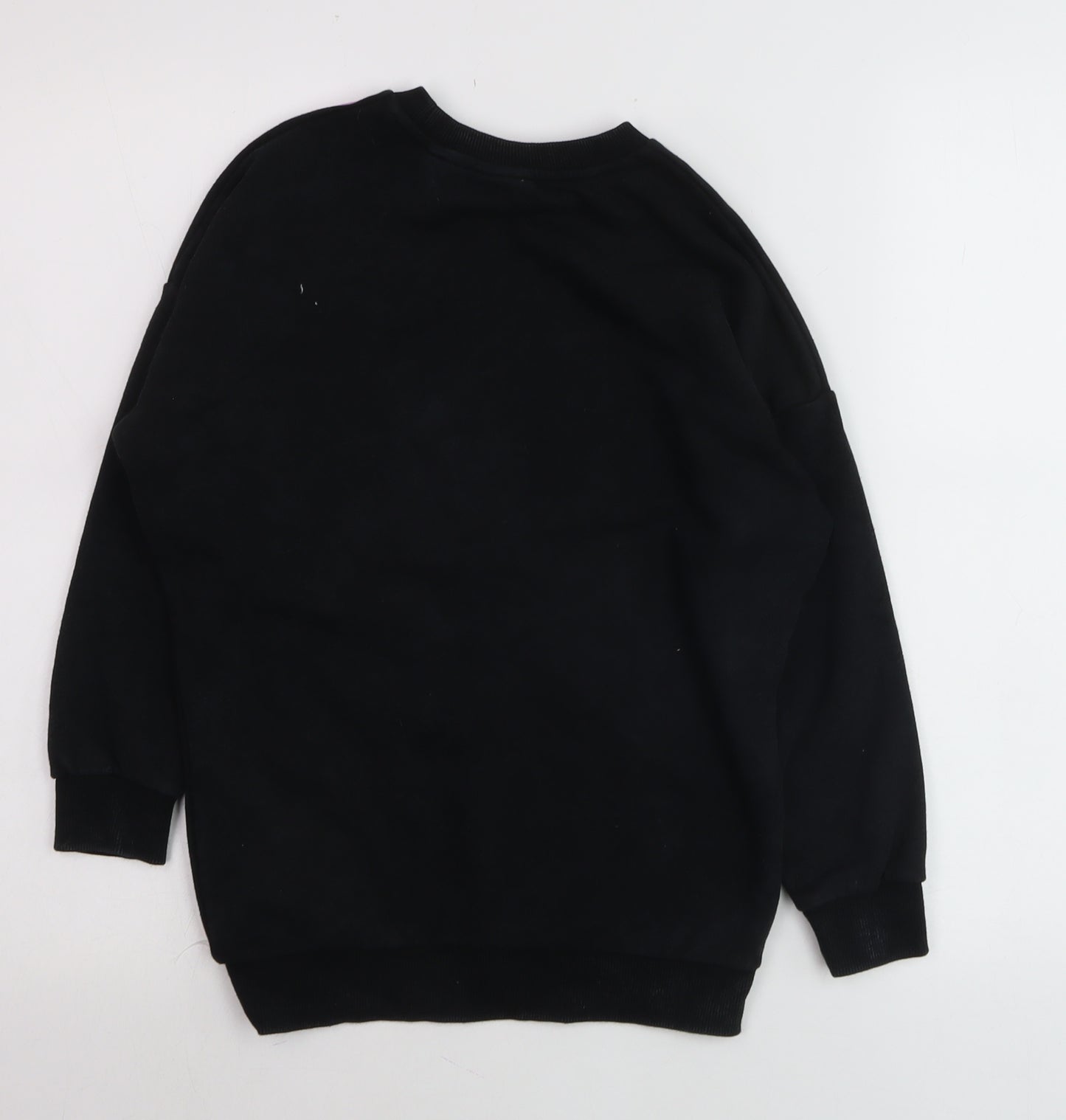 Barbie Girls Black Pullover Sweatshirt 13-14 Years Logo Graphic Print