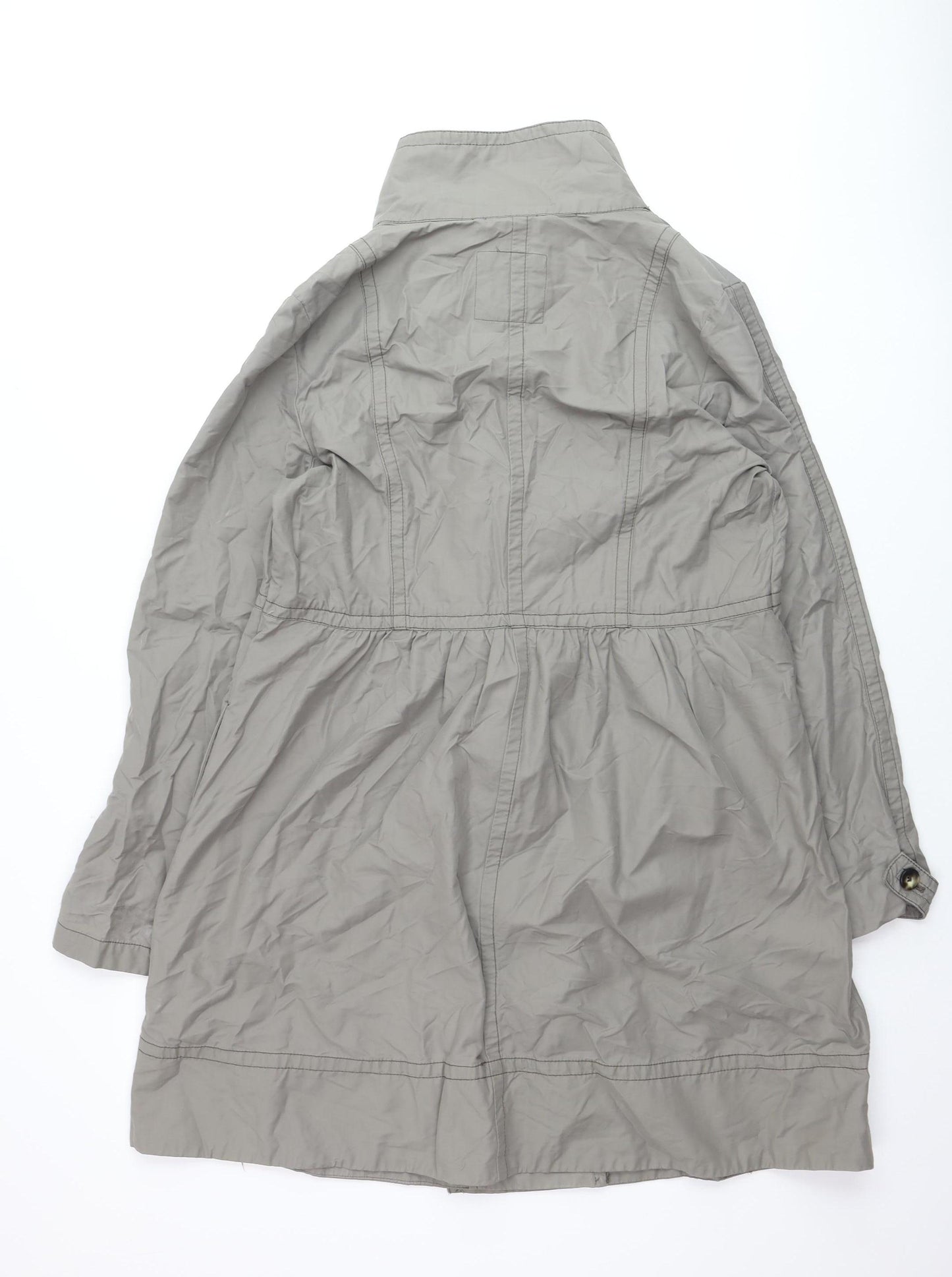 GAP Women's Grey Trench Coat S Lightweight Cotton Blend