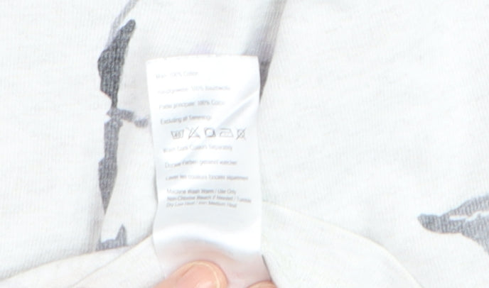 Joules Women’s Grey Floral Cotton Pullover Jumper Size 10