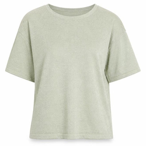 Marks and Spencer Women’s Light Green Glitter Knit T-Shirt Medium