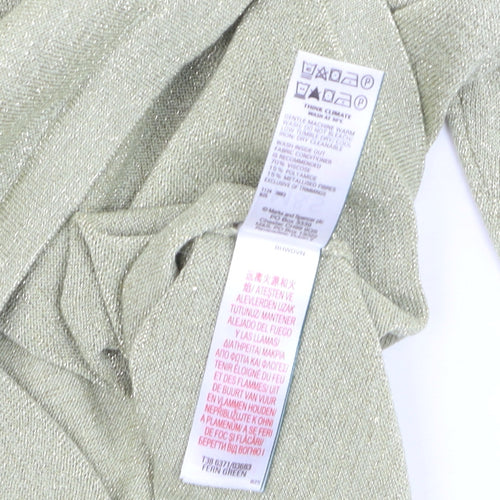 Marks and Spencer Women’s Light Green Glitter Knit T-Shirt Medium