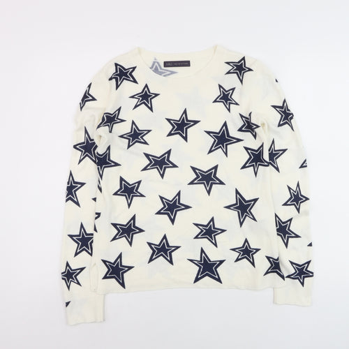 Marks and Spencer Women's Ivory Star Print Jumper UK 8
