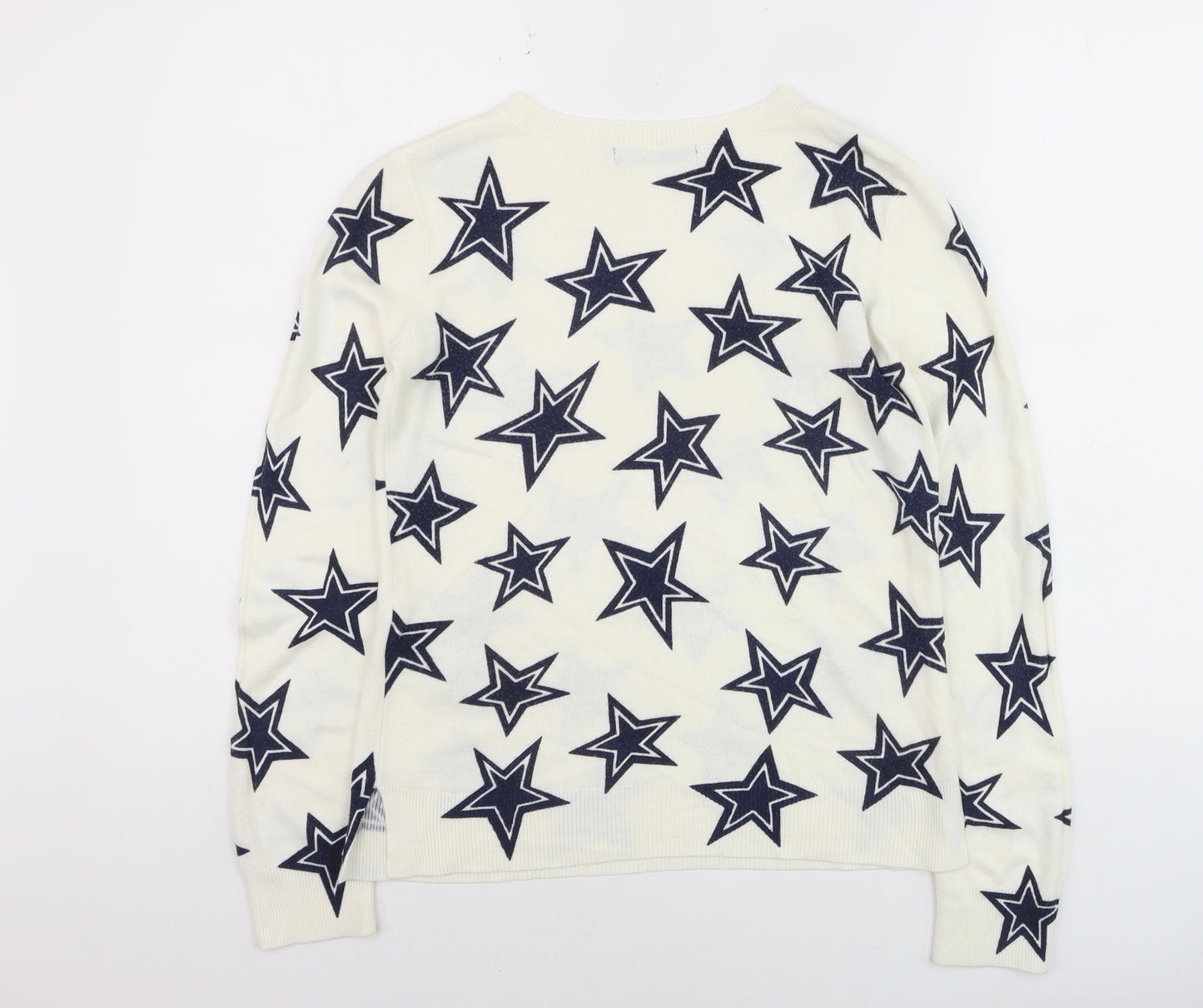 Marks and Spencer Women's Ivory Star Print Jumper UK 8
