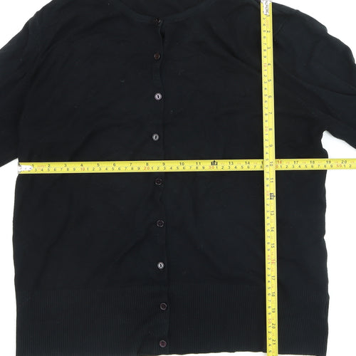 Florence & Fred Women's Black Size 18 Crew Neck Cardigan