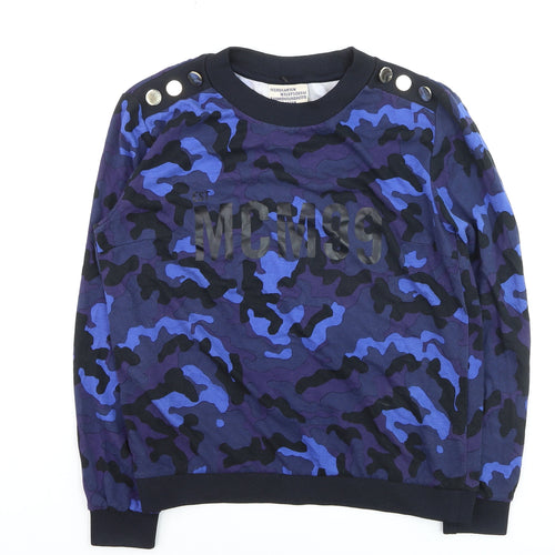 Baum und Pferdgarten Women's Blue Camo Pullover Jumper Size M