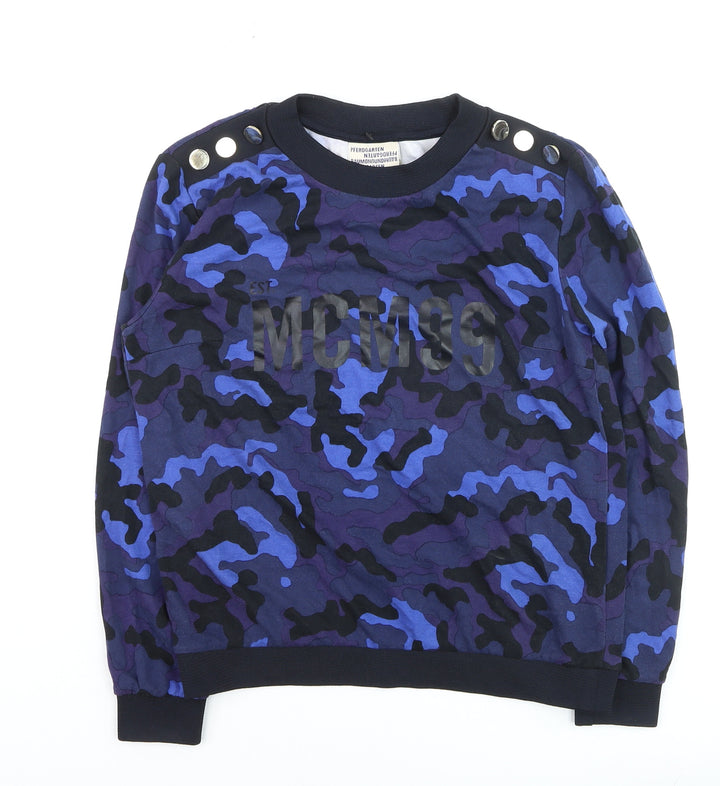 Baum und Pferdgarten Women's Blue Camo Pullover Jumper Size M