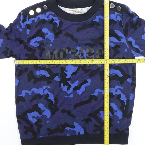 Baum und Pferdgarten Women's Blue Camo Pullover Jumper Size M