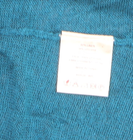 Phase Eight Women's Blue Beaded Open Cardigan Size 12 Knit Lightweight