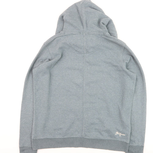 FatFace Womens Blue Hoodie Size 12 Cotton Blend Pullover