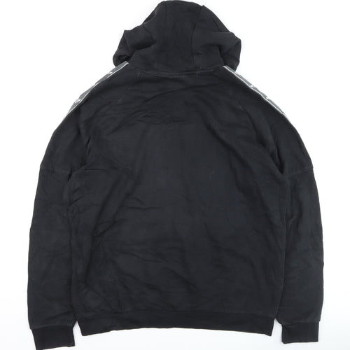 Adidas Men's Black Pullover Hoodie L Logo Fleece Sportswear