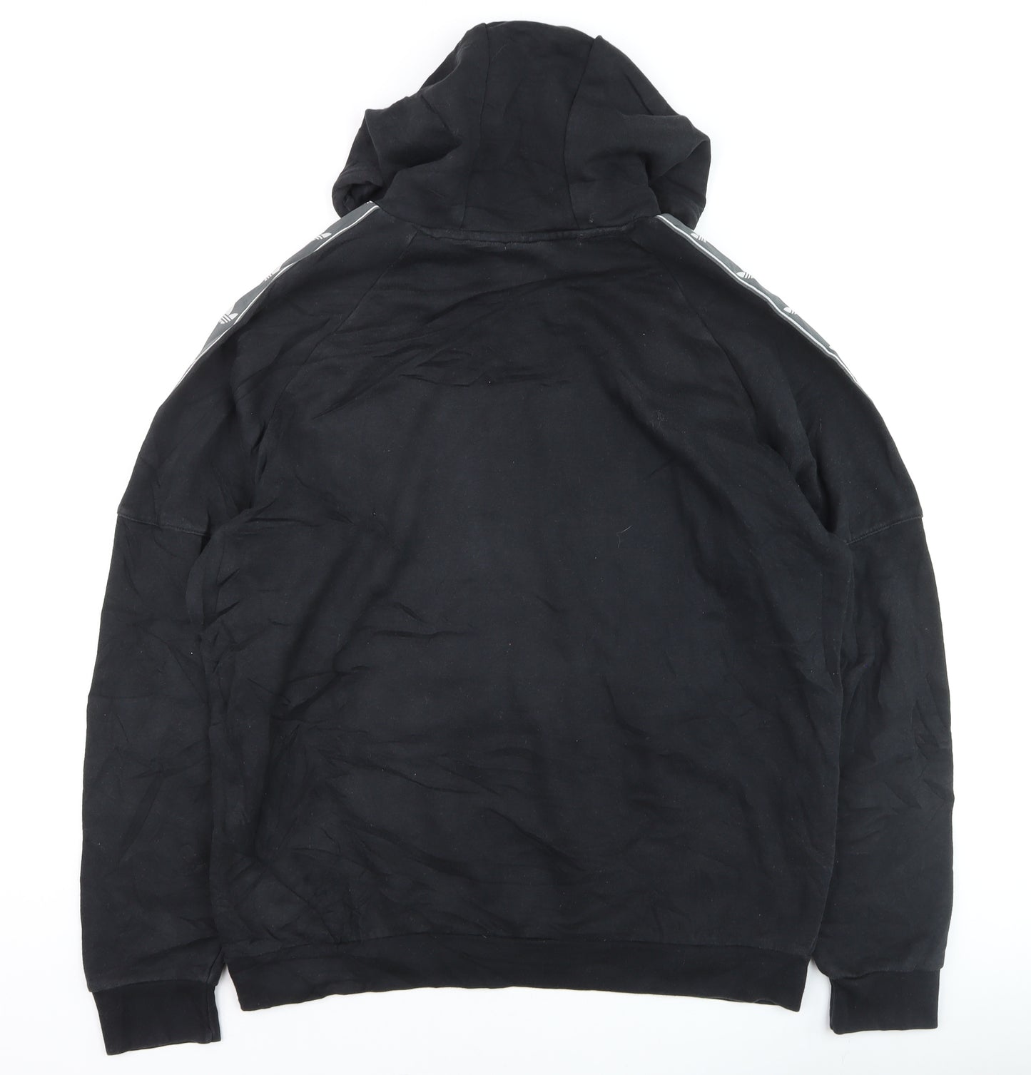 Adidas Men's Black Pullover Hoodie L Logo Fleece Sportswear