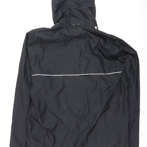 Adidas Men's Black L Hooded Windbreaker Jacket Lightweight Sports