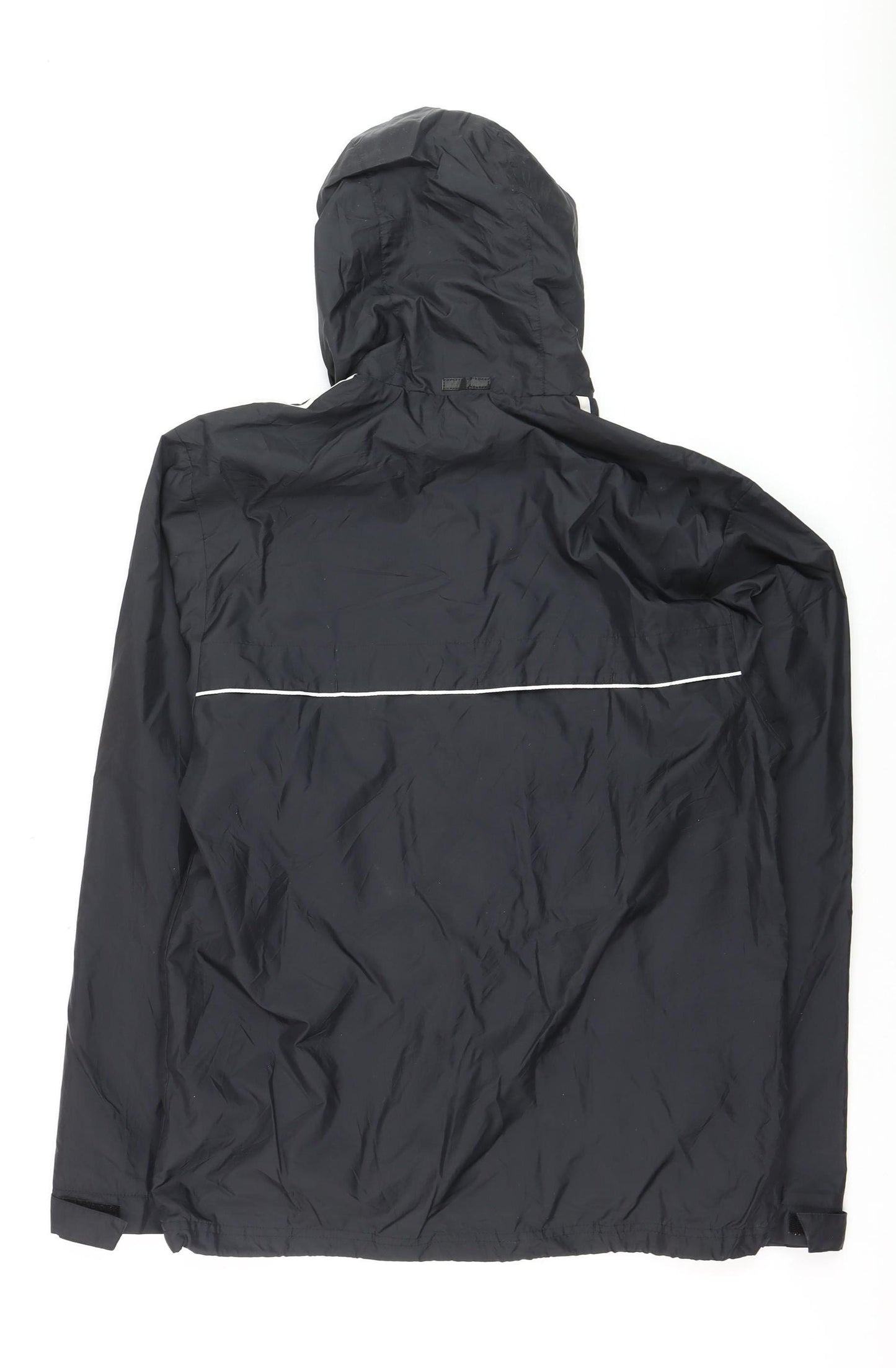 Adidas Men's Black L Hooded Windbreaker Jacket Lightweight Sports