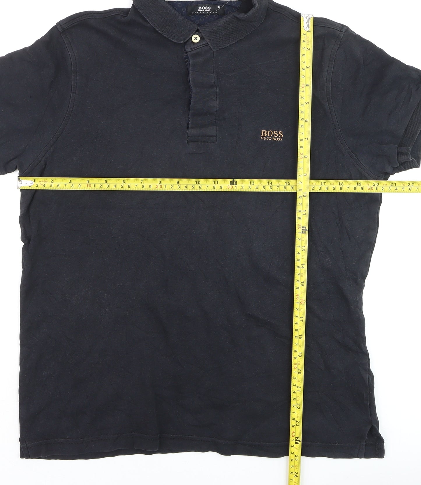 Hugo Boss Selection Men's Black Cotton Short Sleeve Polo M