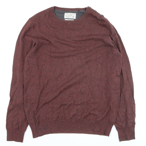 Jack & Jones Men’s Brown Medium Crew Neck Pullover Jumper