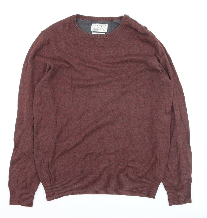 Jack & Jones Men’s Brown Medium Crew Neck Pullover Jumper