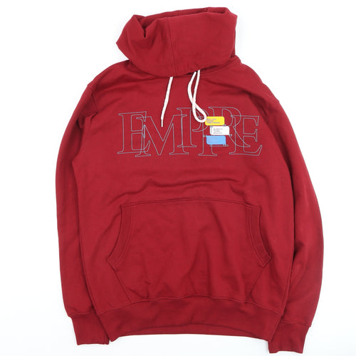 Swagat Proxim Men's Red Pullover Hoodie L Logo Graphic Fleece