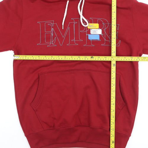 Swagat Proxim Men's Red Pullover Hoodie L Logo Graphic Fleece