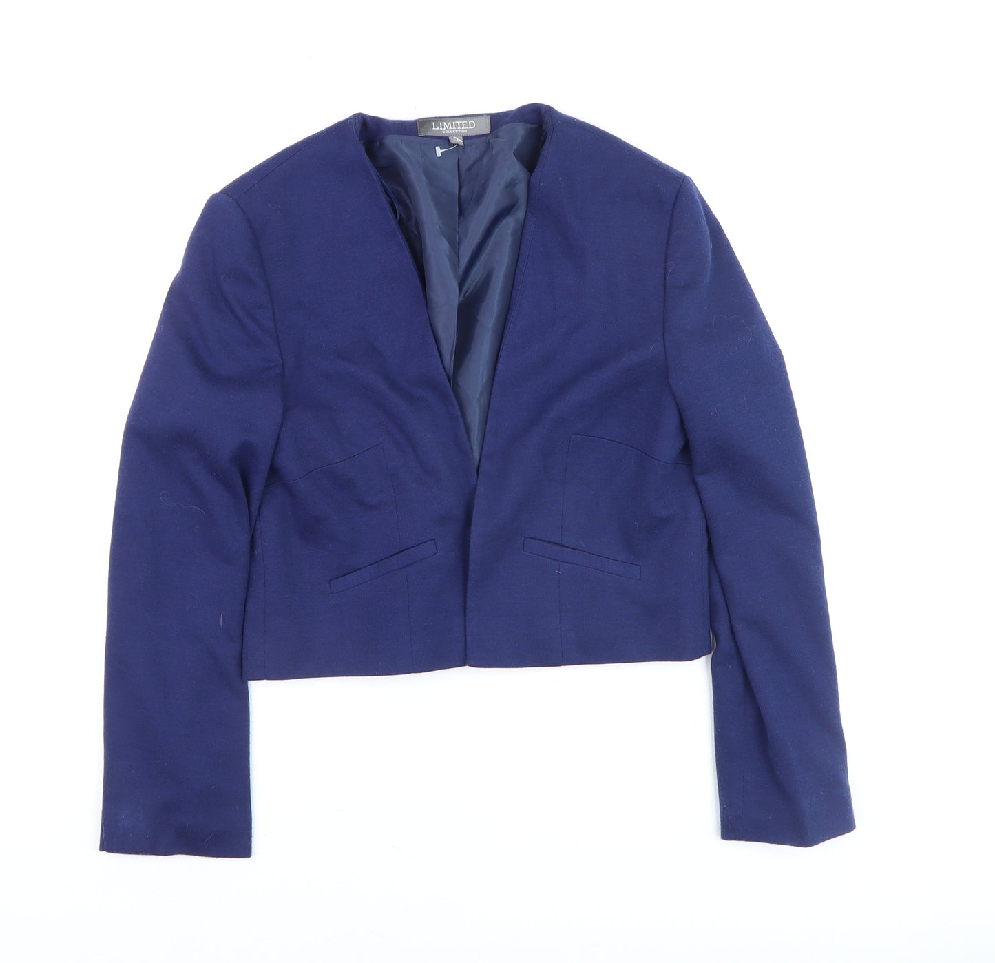 Marks and Spencer Women’s Blue Cropped Blazer Size 12 Slim Fit