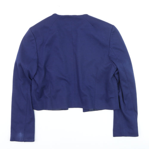 Marks and Spencer Women’s Blue Cropped Blazer Size 12 Slim Fit