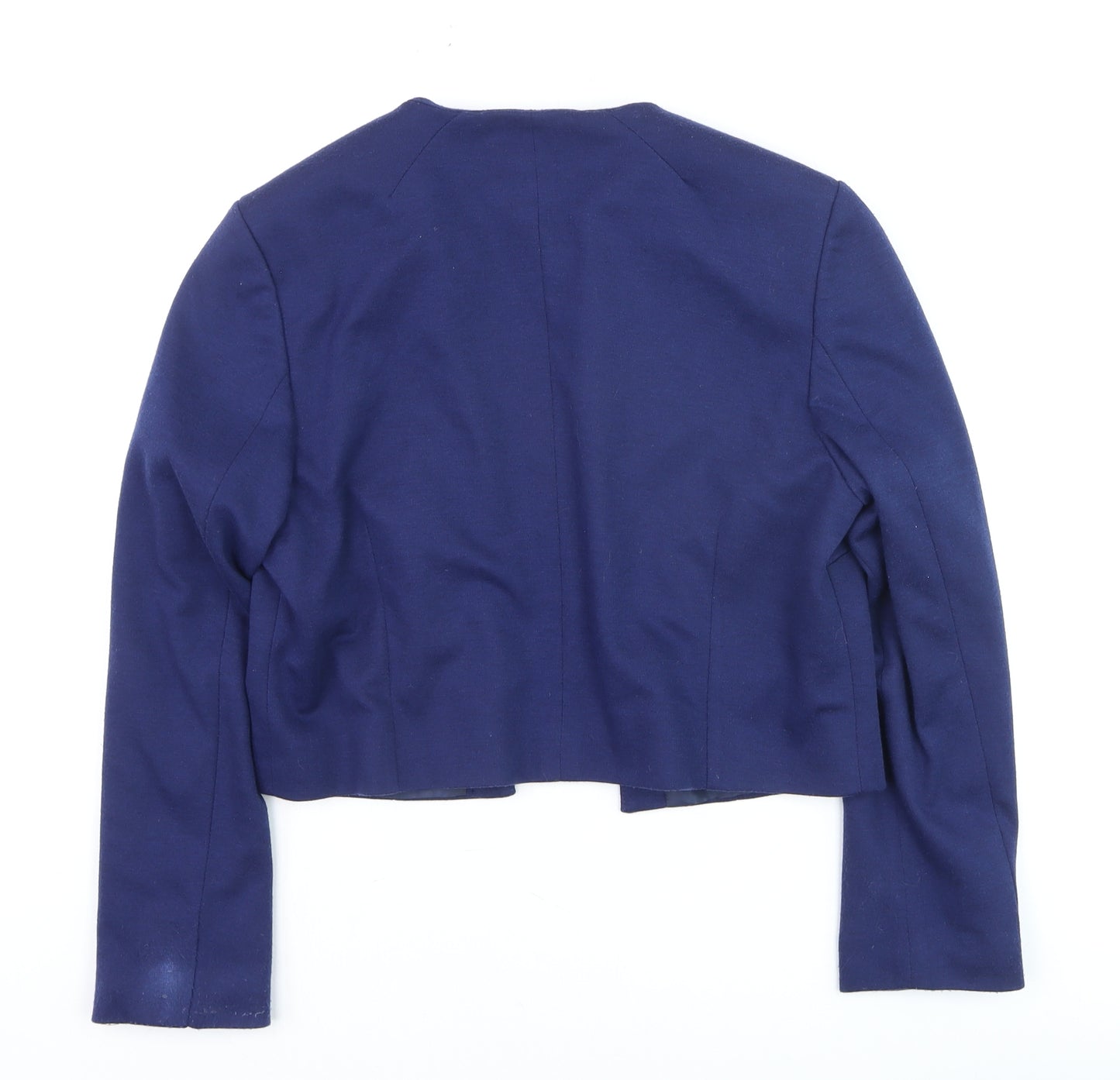 Marks and Spencer Women’s Blue Cropped Blazer Size 12 Slim Fit