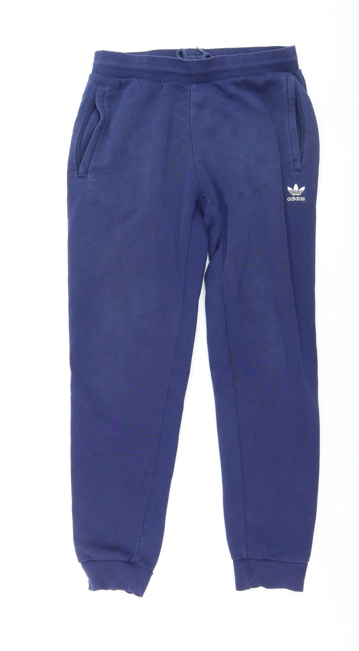 Adidas Men's Blue Jogger Sweatpants Size M Fleece Regular Fit
