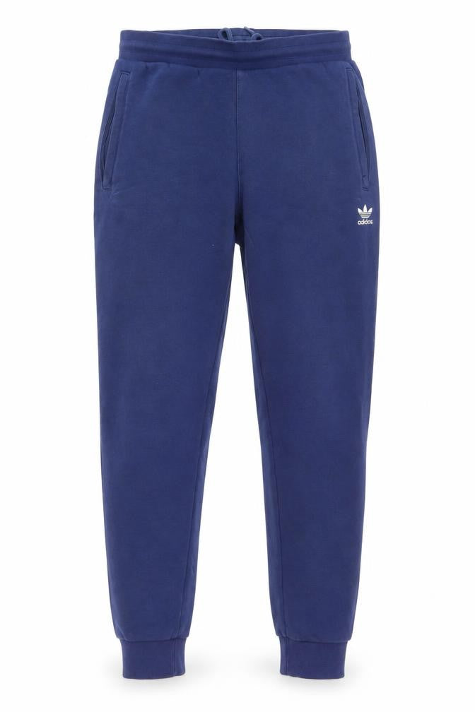 Front view of Adidas Men's Blue Jogger Sweatpants, size M, Fleece Regular Fit
