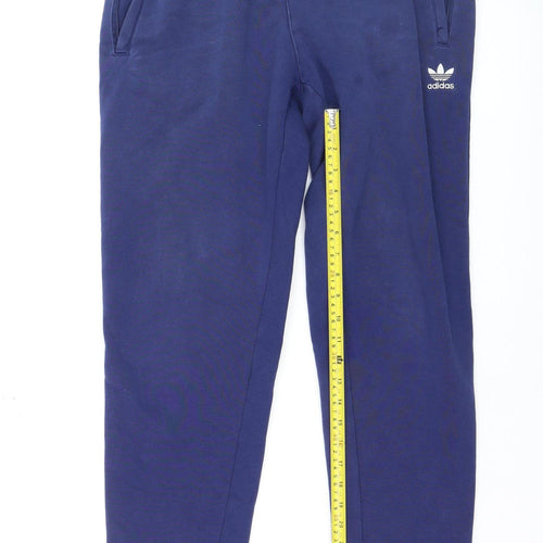 Adidas Men's Blue Jogger Sweatpants Size M Fleece Regular Fit