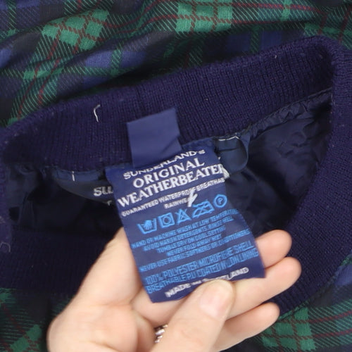 Sunderland Men’s Green Tartan Waterproof Pullover Jumper L