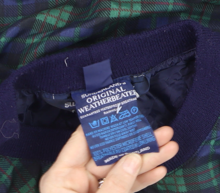 Sunderland Men’s Green Tartan Waterproof Pullover Jumper L