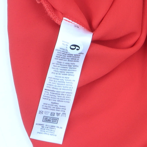 Wallis Women's Red Ruffle V-Neck Sleeveless Camisole Top Size 12