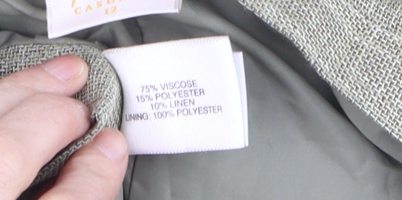 Country Casuals Women’s Grey Linen Blend Dress Pants Size 12