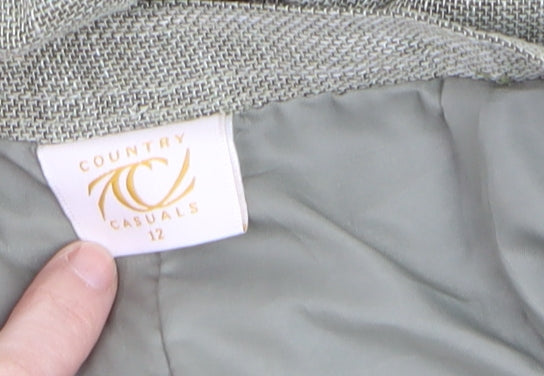 Country Casuals Women’s Grey Linen Blend Dress Pants Size 12
