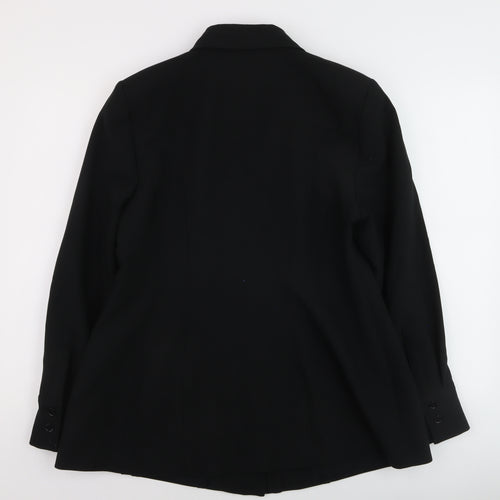 Marks and Spencer Womens Black Blazer Jacket Size 16 Regular Fit