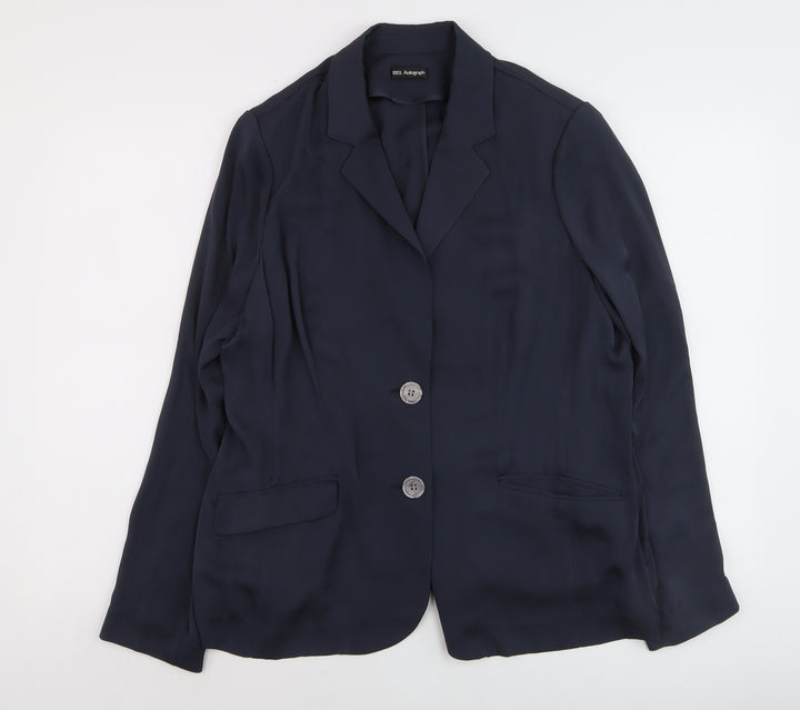 Marks and Spencer Autograph Women's Blue Silk Blazer UK 16